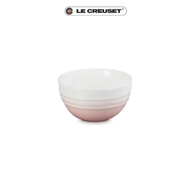 【Le Creuset】瓷器韓式飯碗350ml(溫桲黃/火焰橘/淡粉紅 3色選1)