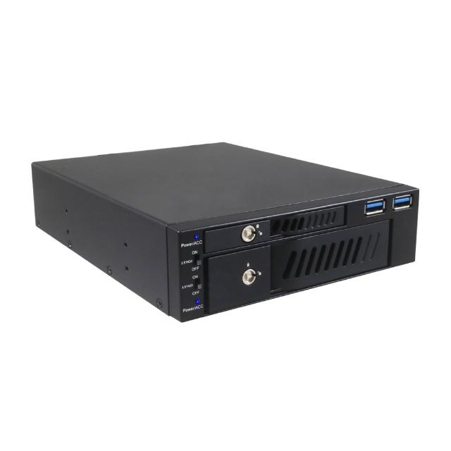 【伽利略】前置 2.5吋+3.5吋 雙槽SATA 硬碟抽取盒 +U3 2埠(525-S2U)