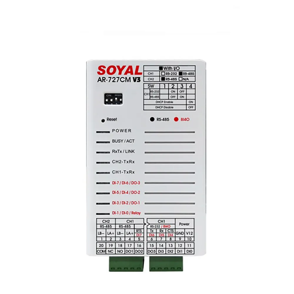 昌運監視器 SOYAL AR-727CM AR-727-CM-485 TCP/IP轉RS-485 雙RS485通道 串列設備網路伺服器