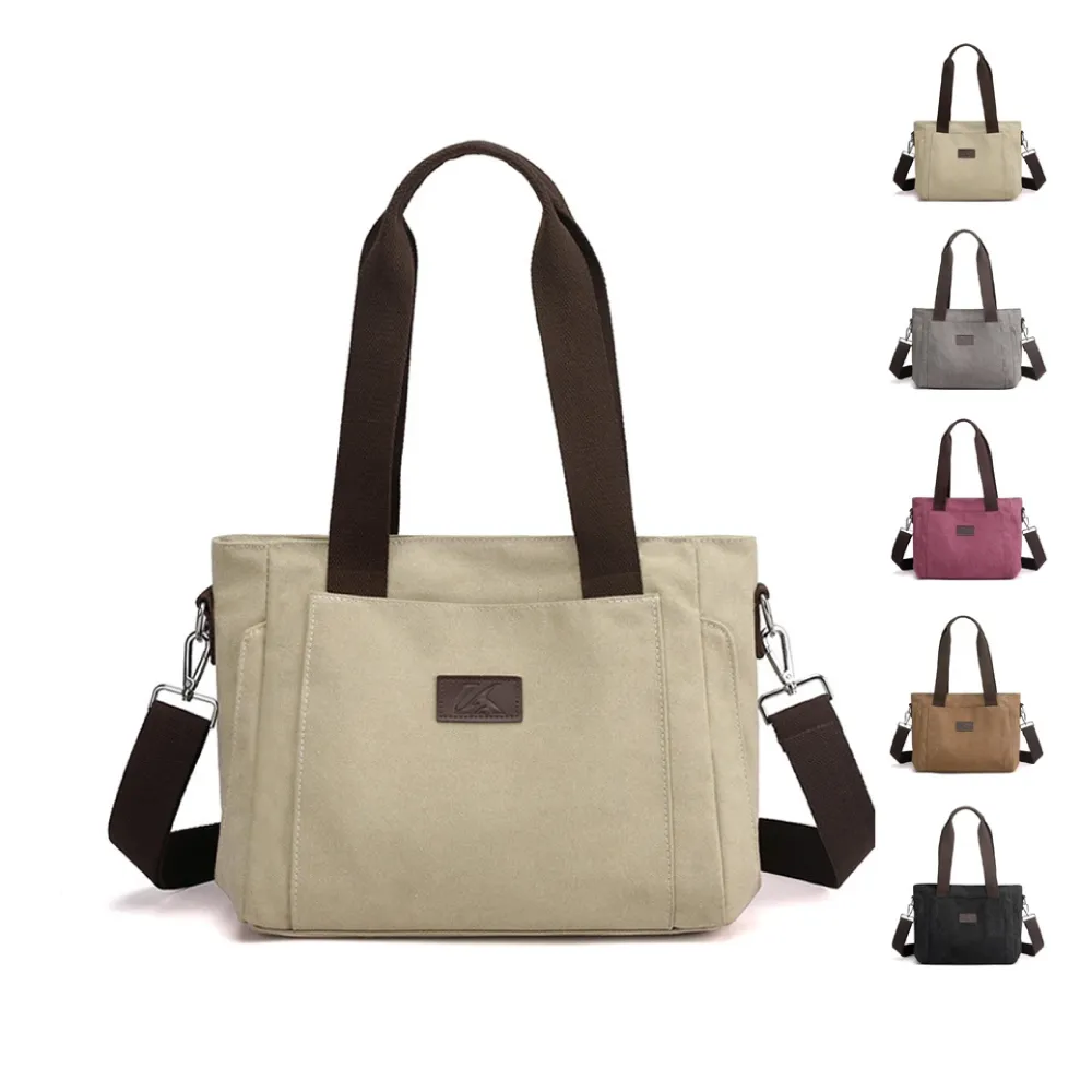 【Rosse Bags】休閒旅行帆布大容量托特包(現+預  卡其色 / 灰色 / 咖啡色 / 紫咖色