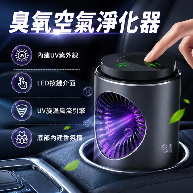 【Felsted 菲仕德】車用空氣清淨機 負離子空氣除味器 鋁合金外殼 負離子空氣清淨機 凱琦