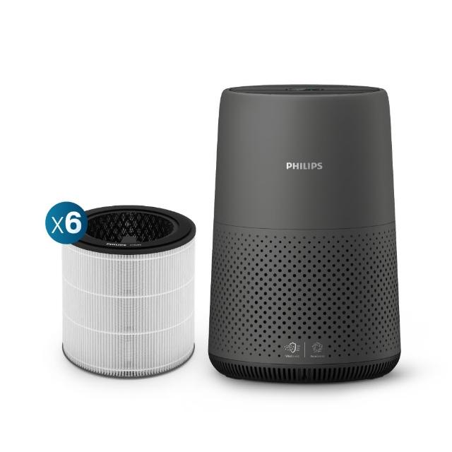 【Philips 飛利浦】零元入手AC0850★六年份濾網組★奈米級勁護濾網(FY0293/30)6入組★適用9坪 (AC0850)