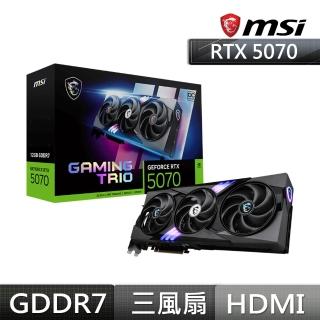 【MSI 微星】GeForce RTX 5070 12G GAMING TRIO OC顯示卡