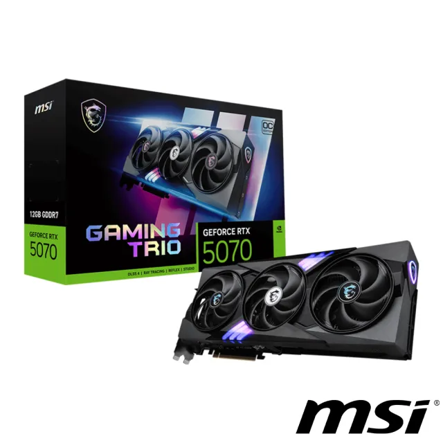 【MSI 微星】GeForce RTX 5070 12G GAMING TRIO OC顯示卡