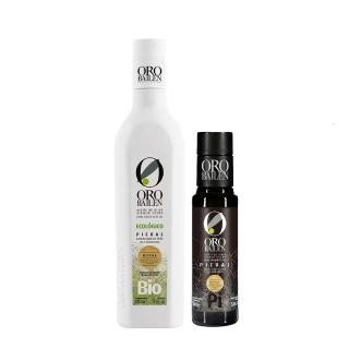 【Oro Bailen 皇嘉】有機100%冷壓初榨橄欖油 500ml+Picual100ml(歐盟&台灣有機雙驗證 生飲等級)