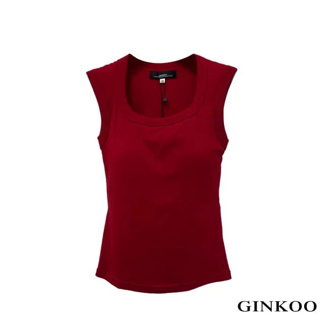 【GINKOO 俊克】方圓領修身Bra背心