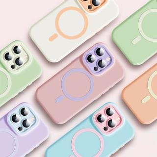 【LEEHER】15/磁吸手機殼/撞色/手機殼/矽膠/蘋果/多巴胺/iPhone/Plus