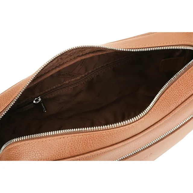 【LONGCHAMP】Le Foulonne M 荔紋牛皮郵差包(棕色/30CM 巴黎精品 相機包)