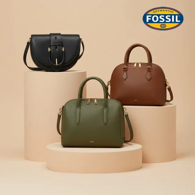 【FOSSIL】高質感人氣款真皮波士頓包/小方斜背包/兩用水餃包 (多款可選 單一價/)