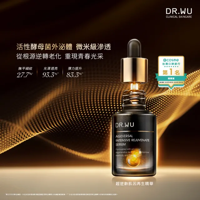 【DR.WU 達爾膚】超逆齡肌因再生精華30ML(經典版)