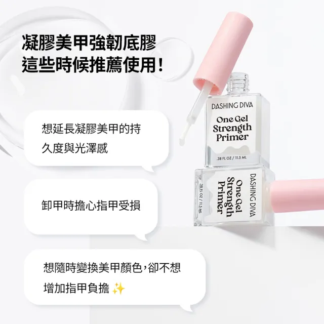 【DASHING DIVA】One Gel 打底液11.5ml(保養打底 免照燈 甲片亦可使用)