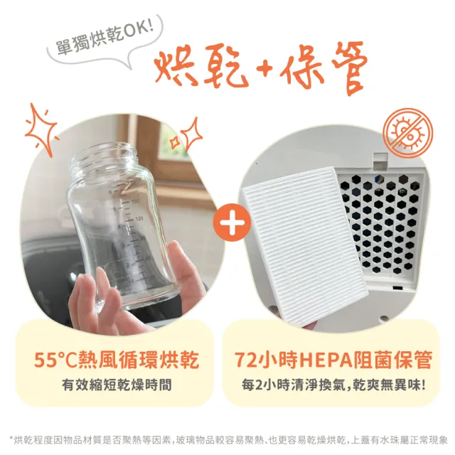 【Celinda 賽寧】小淨寶奶瓶清洗機203 BRTIA濾水壺組(獨立烘乾/蒸氣消毒/阻菌保管/母嬰材質/奶瓶消毒鍋)