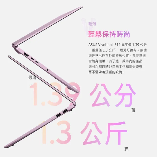 【ASUS 華碩】14吋Ultra 5輕薄AI筆電(VivoBook S S5406SAL/Ultra 5-226V/16G/512G/W11/OLED/透明鍵盤)