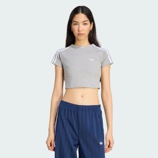 【adidas 愛迪達】運動 休閒 短袖 T恤 女上衣 SST BABY TEE(KS4705)