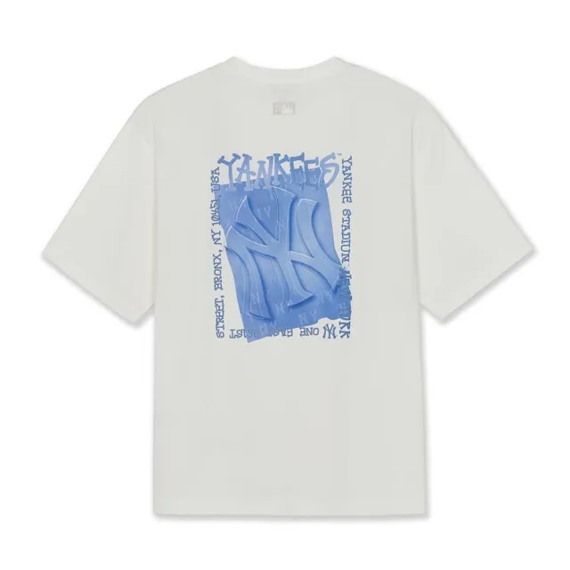 【MLB】背後大Logo短袖T恤 Monogram系列 紐約洋基隊 (3ATSM0564-50IVS)