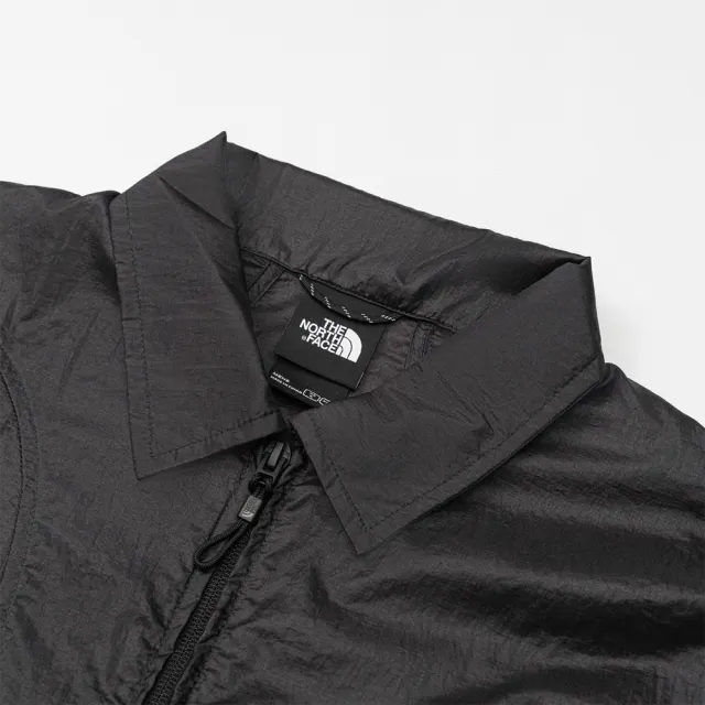 【The North Face】北面UE男款黑色UPF50防曬寬鬆長袖襯衫｜8HXHKT0