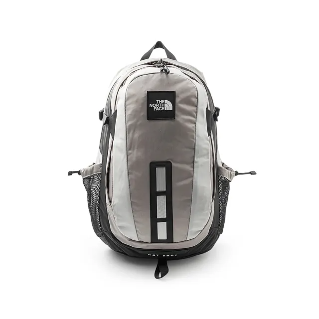 【The North Face】北面男女款灰色DWR防潑水休閒後背包｜3KYJY24 筆電包/登山包