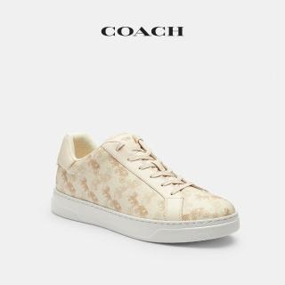 【COACH】蔻馳官方直營 HIGH LINE 男士馬車圖案印花運動鞋 休閒鞋-白堊彩(CAR40)