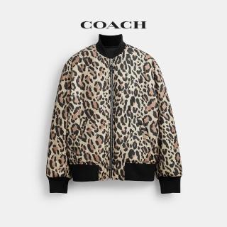 【COACH】蔻馳官方直營 雙面BOMBER外套-豹紋(CCO13)