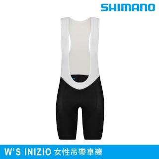 【SHIMANO】女性吊帶車褲 INIZIO｜黑色 S-XL (單車褲 自行車褲 公路車褲 吊帶褲 城市綠洲)