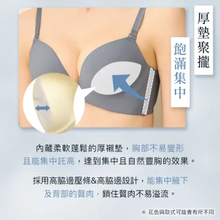 【aimerfeel】單品內衣薄紗蕾絲超盛內衣-藍灰色/珍珠藍-1103413-SB