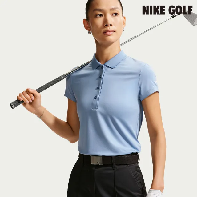 【NIKE GOLF】NikeCourt Slam 女款 Dri-FIT 短袖有領衫 藍色(IH3202-486)