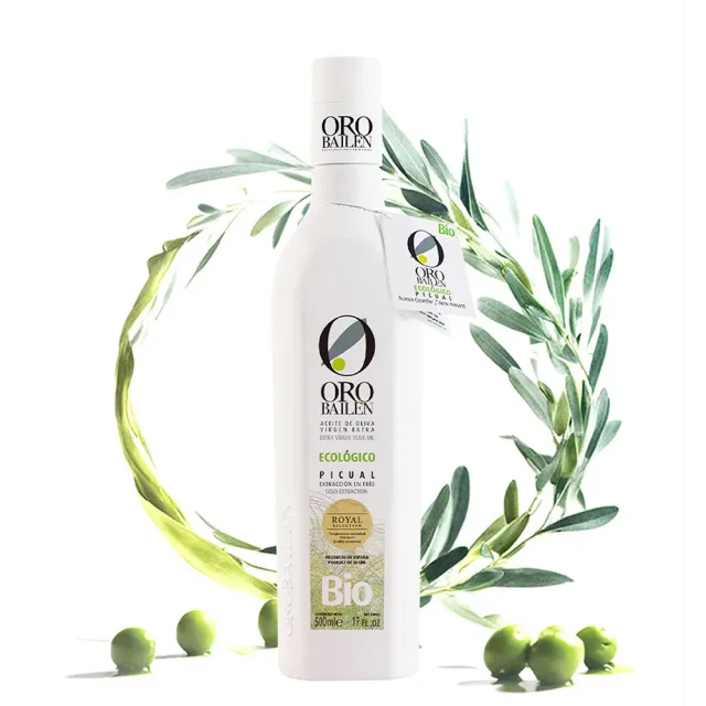 【Oro Bailen 皇嘉】有機100%冷壓初榨橄欖油 500ml+100ml(生飲首選/低油酸/多國大獎)