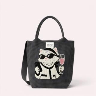 【MAISON DE AURI】Trunk Grande COCO CAT｜可可貓 大提包 / 厚針織
