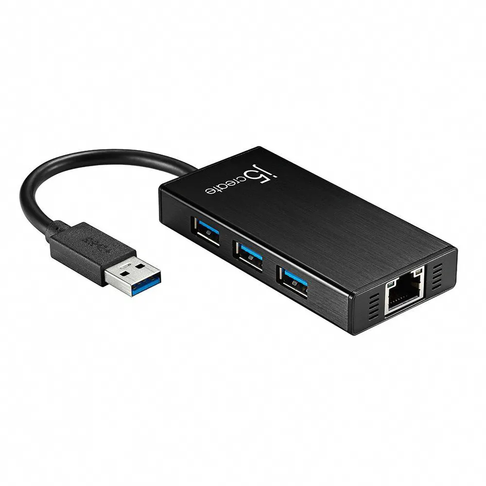 【j5create 凱捷】USB3.0多功能外接網路擴充卡-JUH470