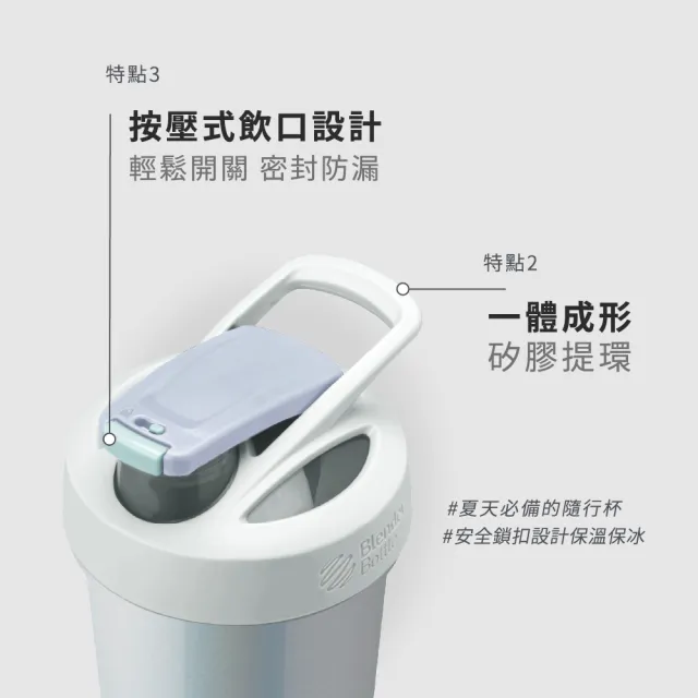 【Blender Bottle】☆特別款☆Sleek不鏽鋼｜保溫保冰杯25oz/740ml(Strada/保溫杯/運動水壺/冰壩杯)