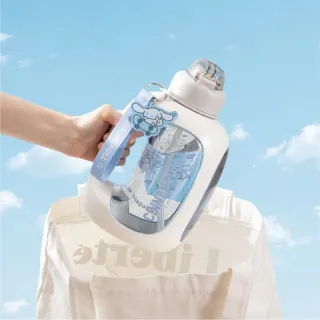 【Oolab 良杯製所】2入組 三麗鷗聯名 萌隊友系列大容量輕便水壺1500ml(7款可選/附角色壓克力吊飾/運動水壺)