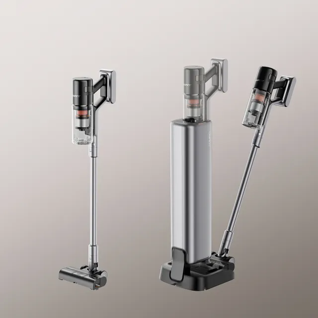 【UWANT】《掃地僧》多功能刷頭吸塵器 V800｜零纏繞掃震地刷x推入式自動集塵x雙刮環濾網自潔