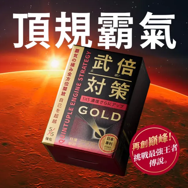 【TAIZAKU 火星生技】武倍對策Gold 2入組 14包/盒(BNN蕉護活性 精胺酸 鋅 非馬卡 瑪卡 男性保健)