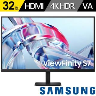 【Samsung 三星】S32H704EAC 32型 VA 4K ViewFinity S7創作者電腦螢幕(HDR10/sRGB 99%/DP/HDMI)