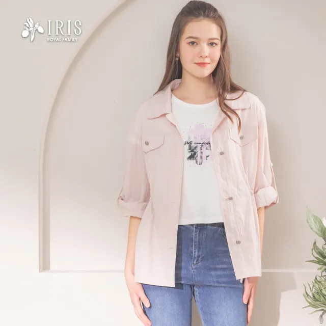 【IRIS 艾莉詩】率性清透襯衫外套-2色(52524)