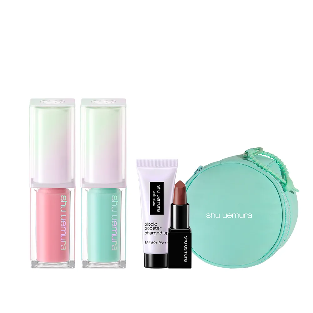 【Shu uemura 植村秀】官方直營  無色限玻光潤色嘟唇精華雙入組(嘟嘟唇/唇彩)