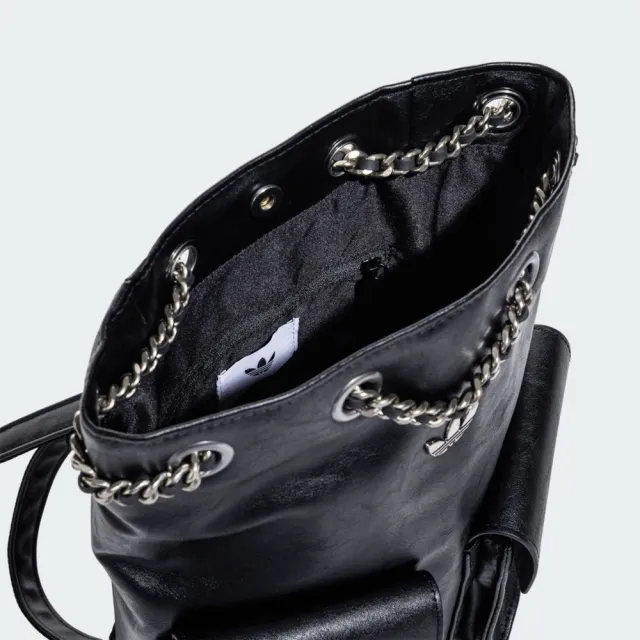 【adidas 愛迪達】Clst W Backpack 女 後背包 運動包 黑 復古 皮革(KW4750)