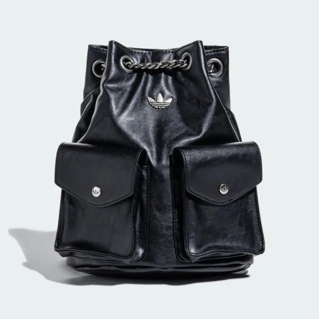 【adidas 愛迪達】Clst W Backpack 女 後背包 運動包 黑 復古 皮革(KW4750)