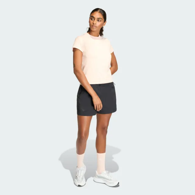 【adidas 愛迪達】W Z.n.e. Bb Tee 女 T恤 運動上衣 休閒短袖 淡粉 亞版(KC7742)