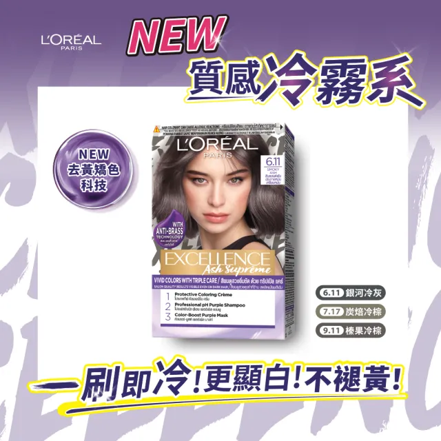 【L’OREAL Paris 巴黎萊雅】優媚霜時尚魅力染髮霜_多色任選(8周持色/免漂髮/染髮)
