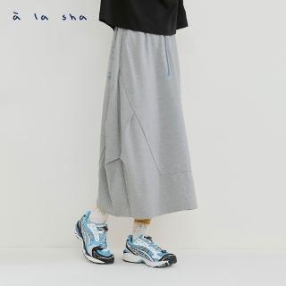 【a la sha】抽繩圈圈貓口袋長裙