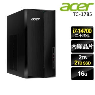 【Acer 宏碁】20核心 家用電腦(TC-1785/i7-14700/16G/2TB+2TB SSD/W11)