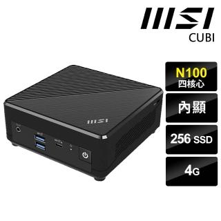 【MSI 微星】N100 四核迷你電腦(CUBI/N100/4G/256G SSD/W11P)