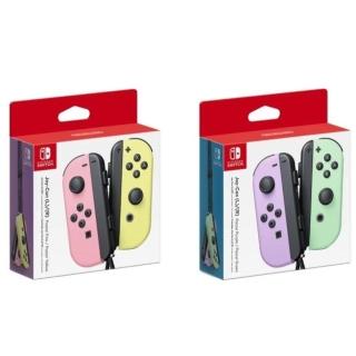 【Nintendo 任天堂】NS Switch Joy-con 控制器 原廠手把 粉黃/紫綠 台灣公司貨
