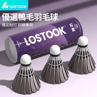 鴨毛羽毛球 6入裝 耐打型羽球 訓練比賽用球 室內外運動羽球用品 (羽練習球 專業鴨毛球 訓練球)
