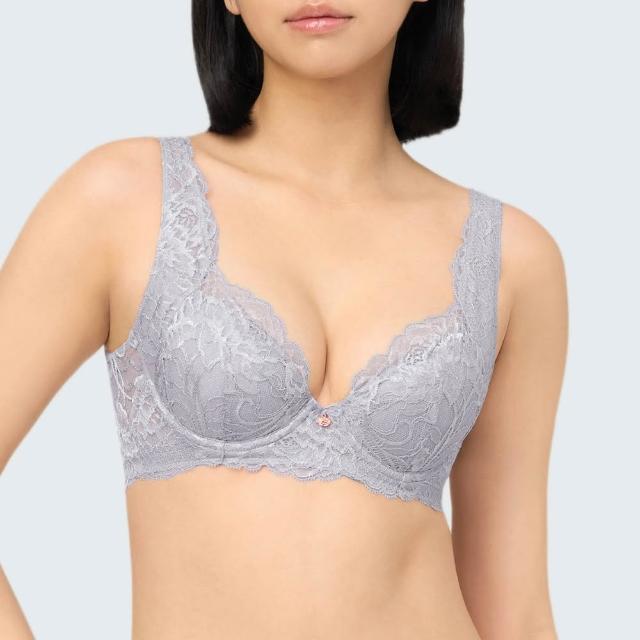 【Triumph 黛安芬】FLORALE 柔托綻放系列 提托包覆蕾絲內衣(煙紫)