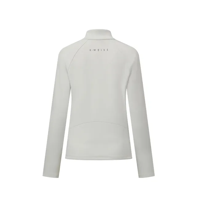 【K-SWISS】運動長袖 WS HALF ZIP LS T 立領 女款 白色 1912170-956