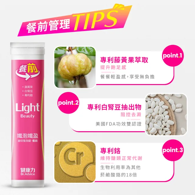 【Dr.Advice 健康力】孅泡孅盈油切發泡錠雙孅組_2入/盒(共40錠)(增加飽足感 順暢 )