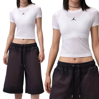 【NIKE 耐吉】As W J Ess Ss Tmid Tee 短袖 女款 白色 短版 緊身 II9929-100