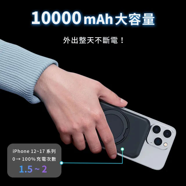 【IDEAMON】凍能充磁吸行動電源10000mAh MagCold 06(Qi2行動電源 標示Wh可上飛機 無線充電 快充)